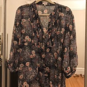 Joie Sheer Floral Top